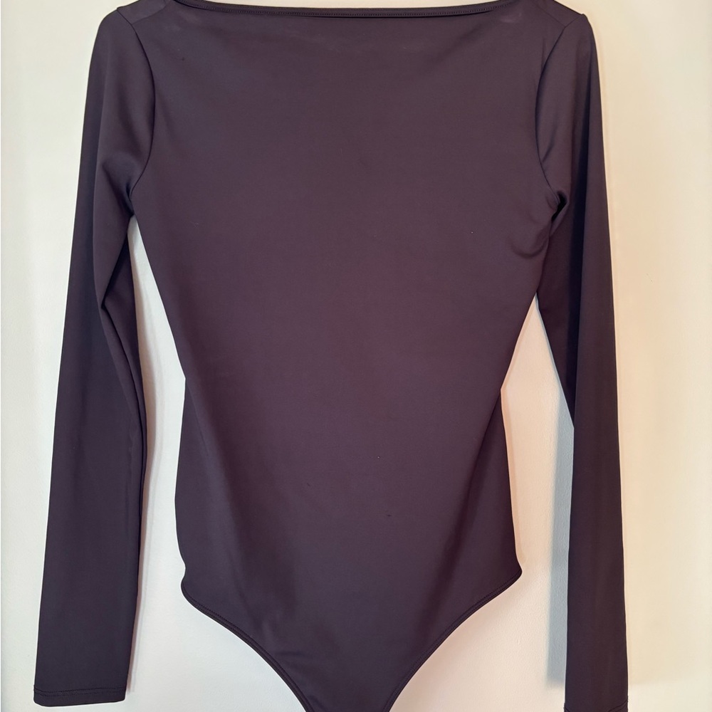 Nine West Women’s Black Boat Neck Long Sleeve Bodysuit Size XS